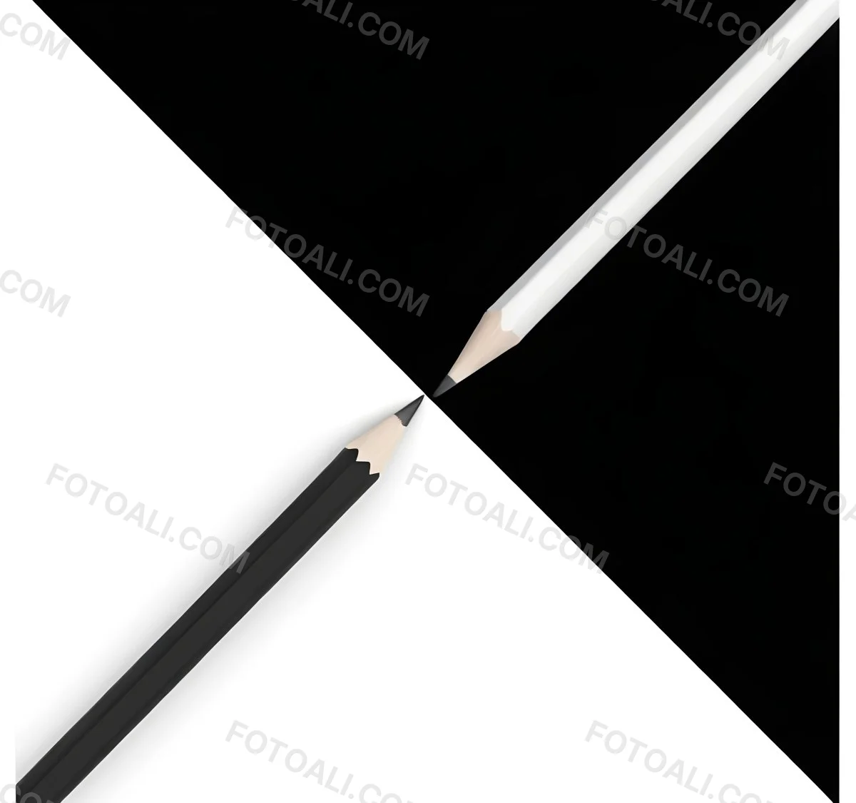 A Black And White Pencil Crossing Each Other In The Middle Of A Black And White Background 33 7783
