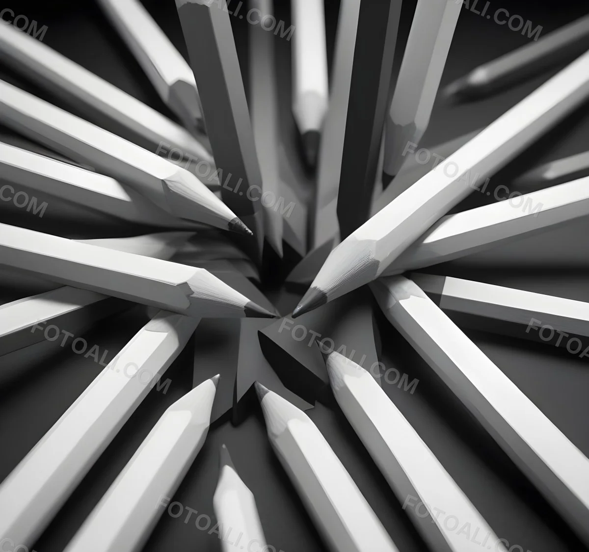 A Black And White Pencil Crossing Each Other In The Middle Of A Black And White Background 4 1289