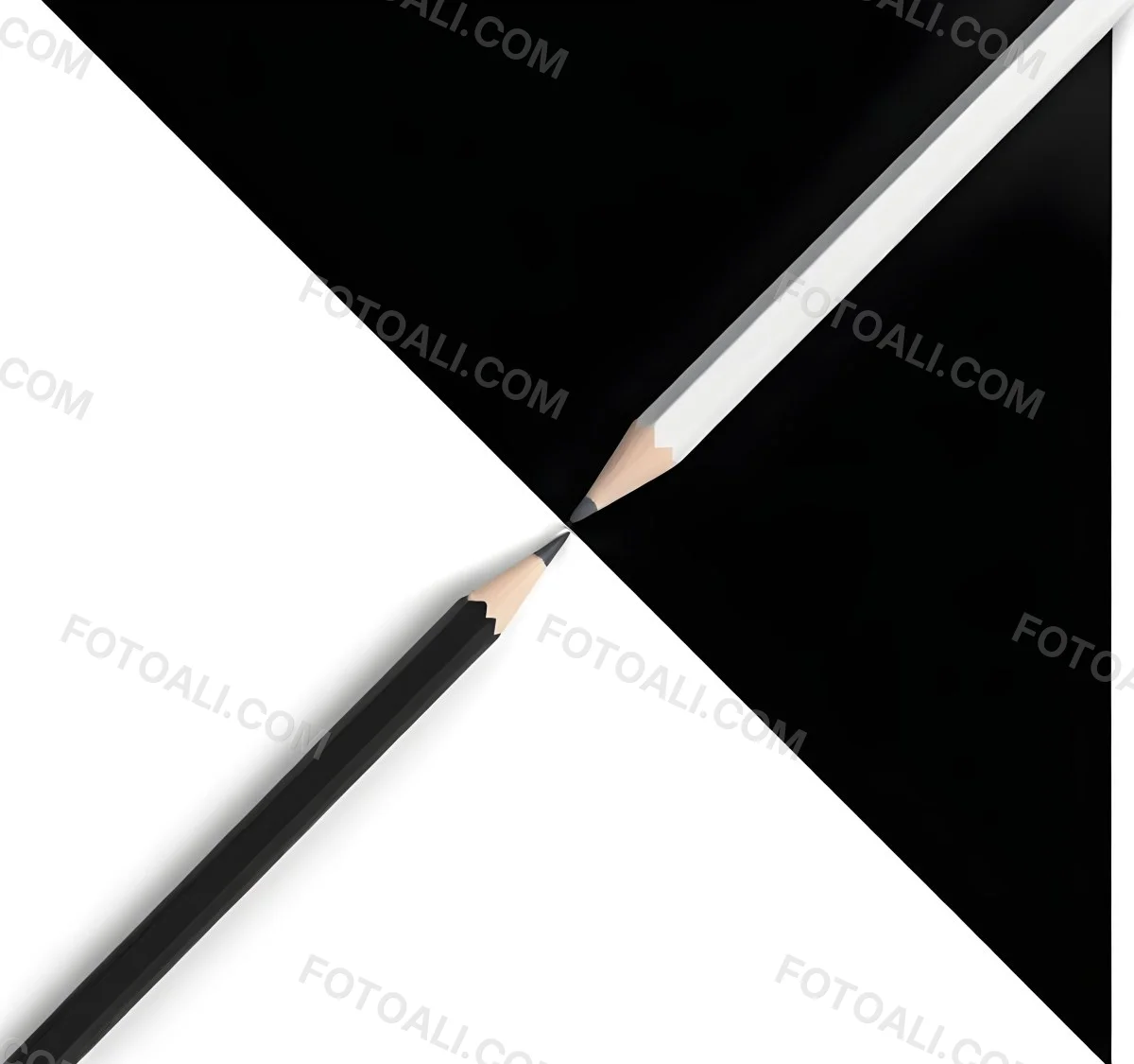 A Black And White Pencil Crossing Each Other In The Middle Of A Black And White Background 5 8447