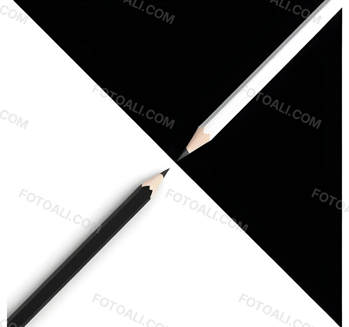 A Black And White Pencil Crossing Each Other In The Middle Of A Black And White Background 9 D968