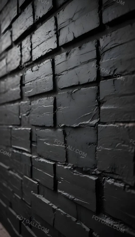 A Black Brick Wall With A Rough Texture The Bricks Are Arranged In A Running Bond Pattern The Background Is A Wall 16 Dc82