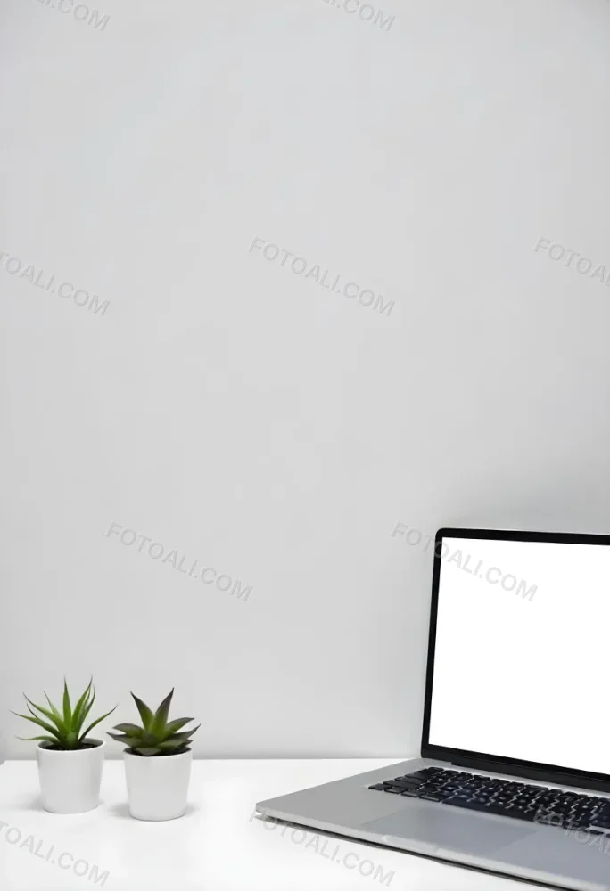 A Black Picture Frame On A White Wall With A Small Potted Plant In The Foreground 3 B119