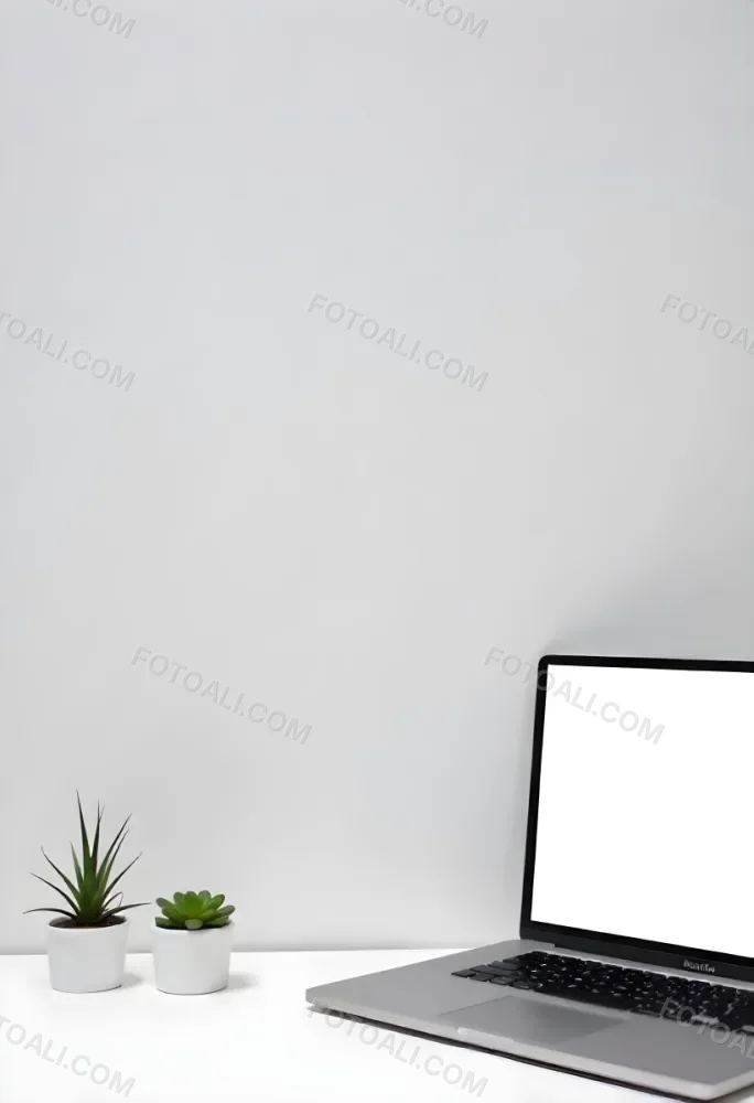 A Black Picture Frame On A White Wall With A Small Potted Plant In The Foreground 5 E061