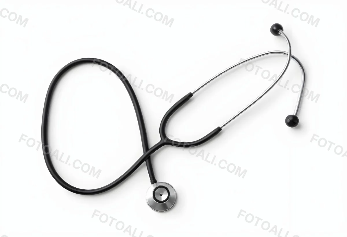 A Black Stethoscope On A White Background 2 Fbf6