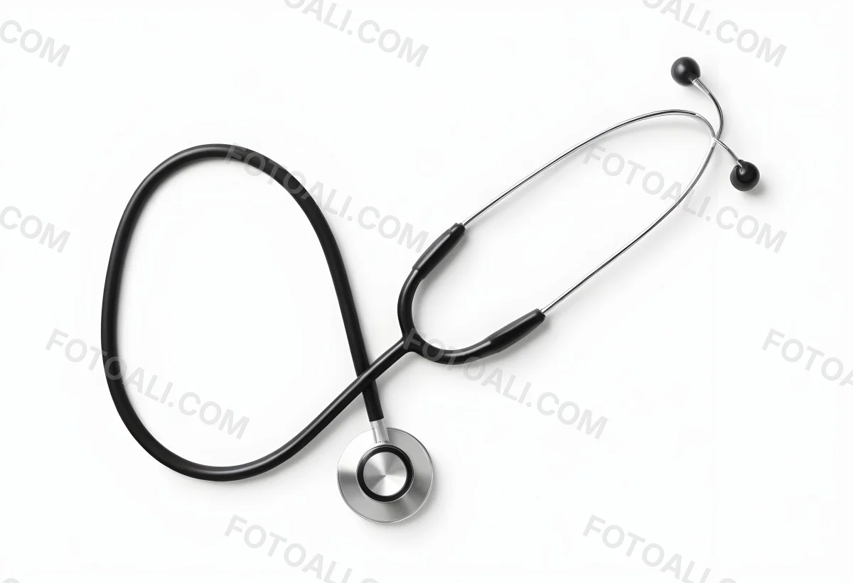 A Black Stethoscope On A White Background 3 A2dc