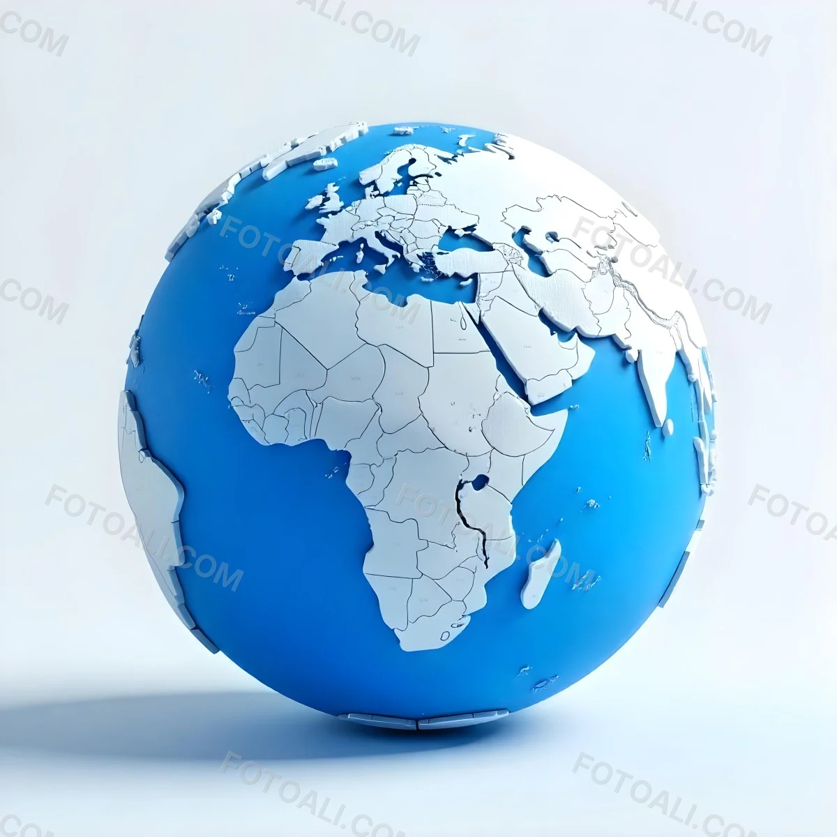 A Blue And White Globe With Visible Continents Including Africa Europe And Parts Of Asia Set Against A Plain White Background 1 33ef