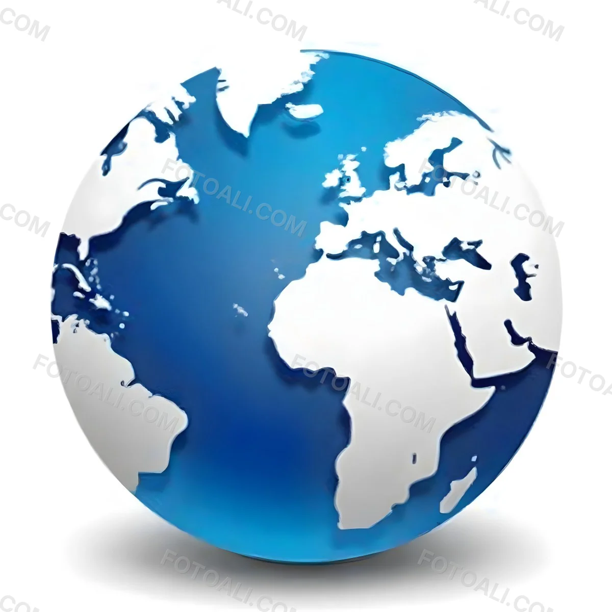 A Blue And White Globe With Visible Continents Including Africa Europe And Parts Of Asia Set Against A Plain White Background 21 8738