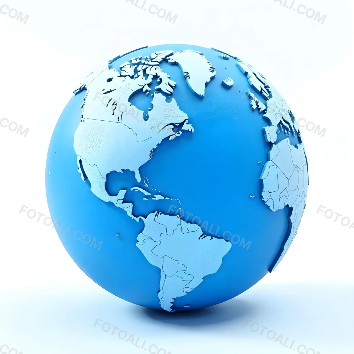 A Blue And White Globe With Visible Continents Including Africa Europe And Parts Of Asia Set Against A Plain White Background 7 9e73