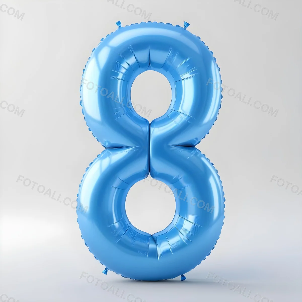 A Blue Number Eight Balloon With A Glossy Finish Isolated On A White Background Perfect For Birthday Decorations And Party Themes 12 A9e9
