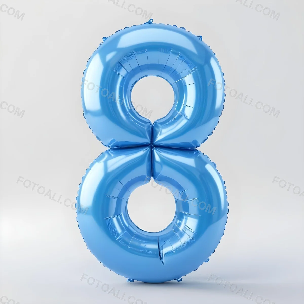 A Blue Number Eight Balloon With A Glossy Finish Isolated On A White Background Perfect For Birthday Decorations And Party Themes 26 77ca