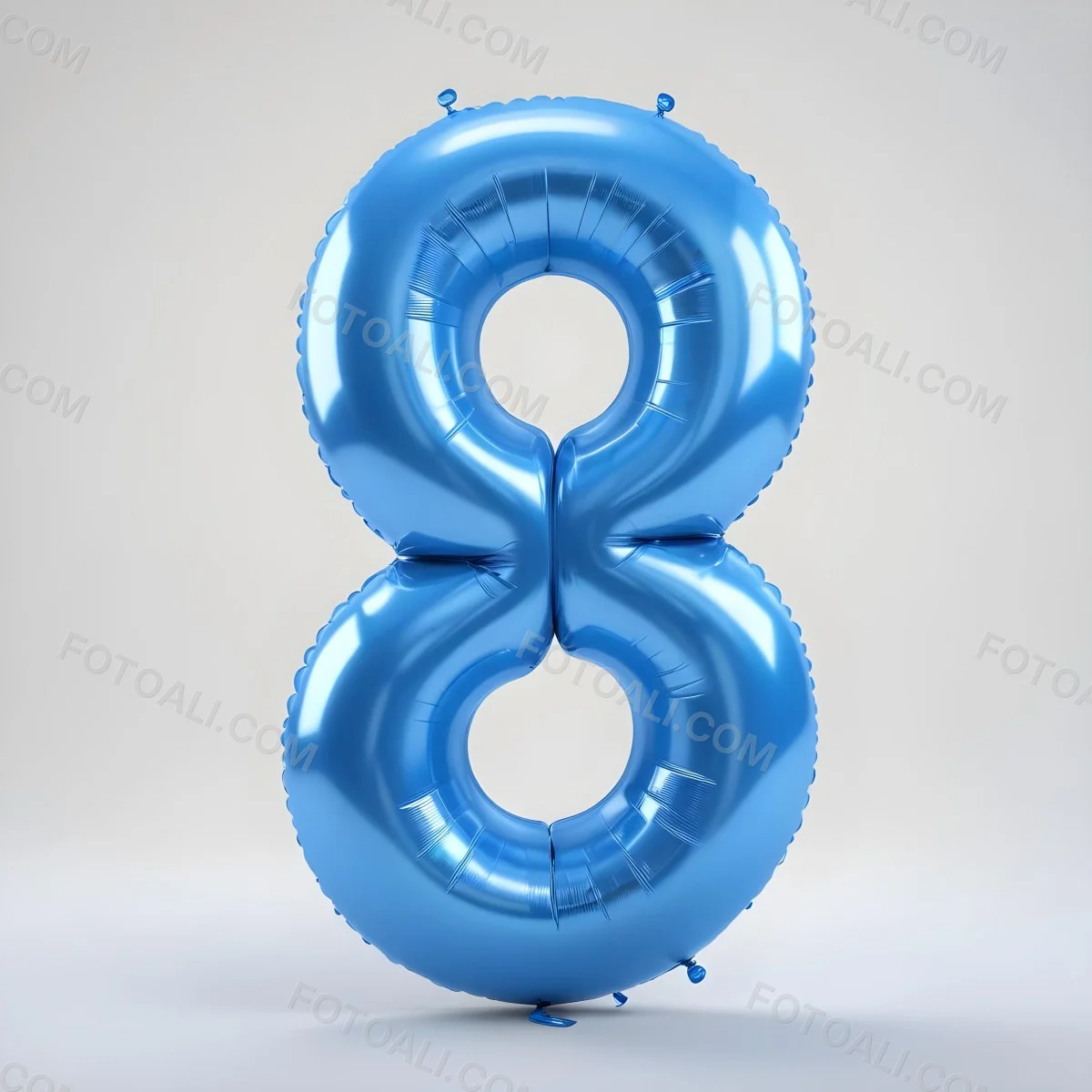 A Blue Number Eight Balloon With A Glossy Finish Isolated On A White Background Perfect For Birthday Decorations And Party Themes 3 1c5c