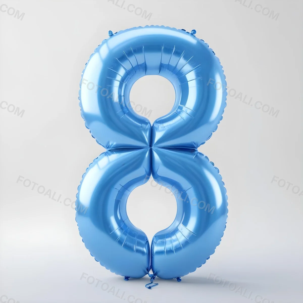 A Blue Number Eight Balloon With A Glossy Finish Isolated On A White Background Perfect For Birthday Decorations And Party Themes 40 5a9d