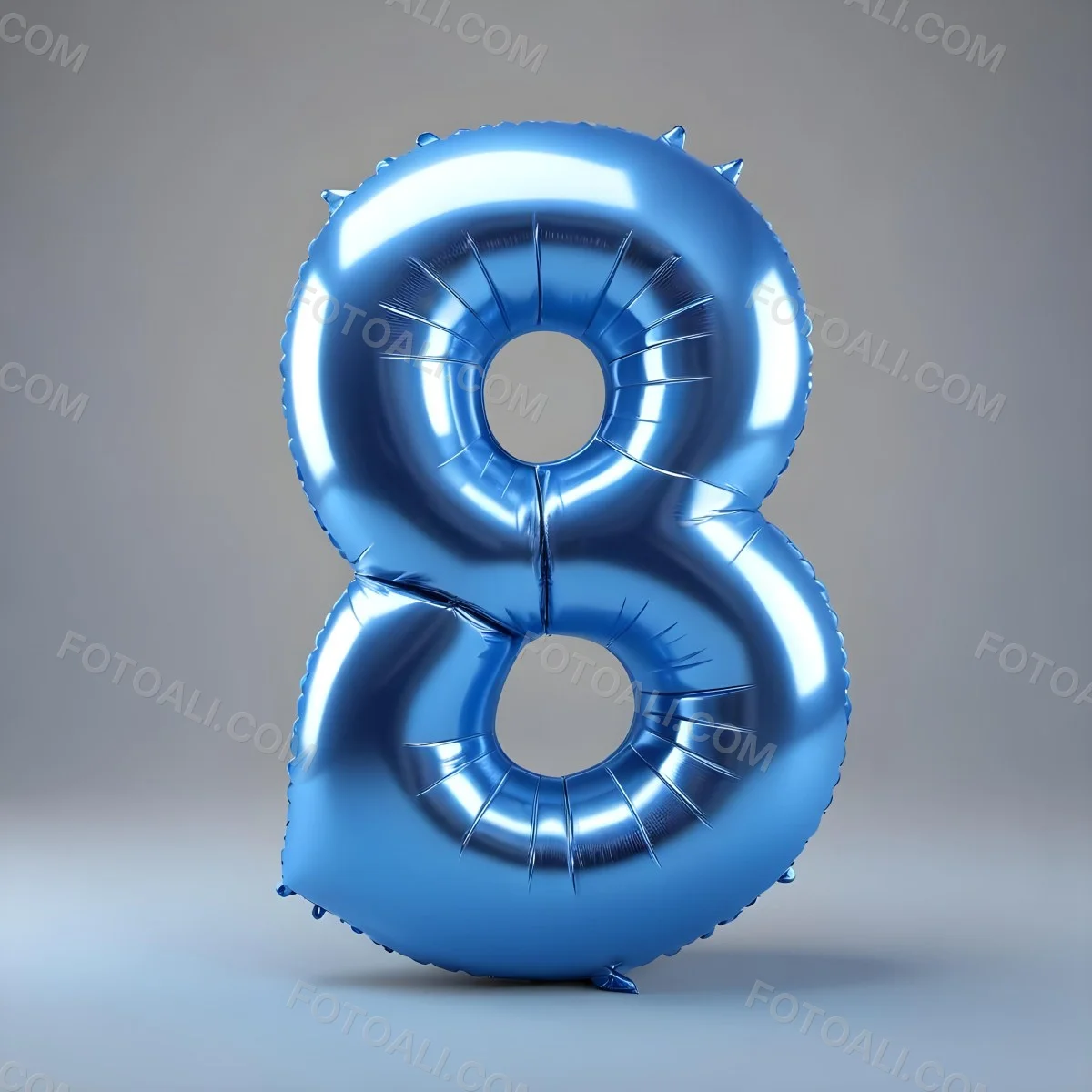 A Blue Number Eight Balloon With A Glossy Finish Isolated On A White Background Perfect For Birthday Decorations And Party Themes 43 0acb