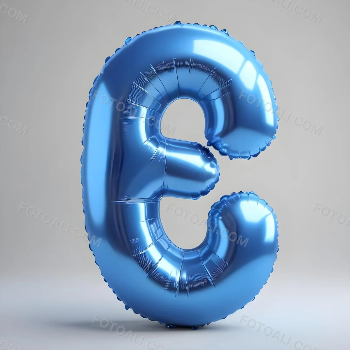 A Blue Number Eight Balloon With A Glossy Finish Isolated On A White Background Perfect For Birthday Decorations And Party Themes 6 C50a