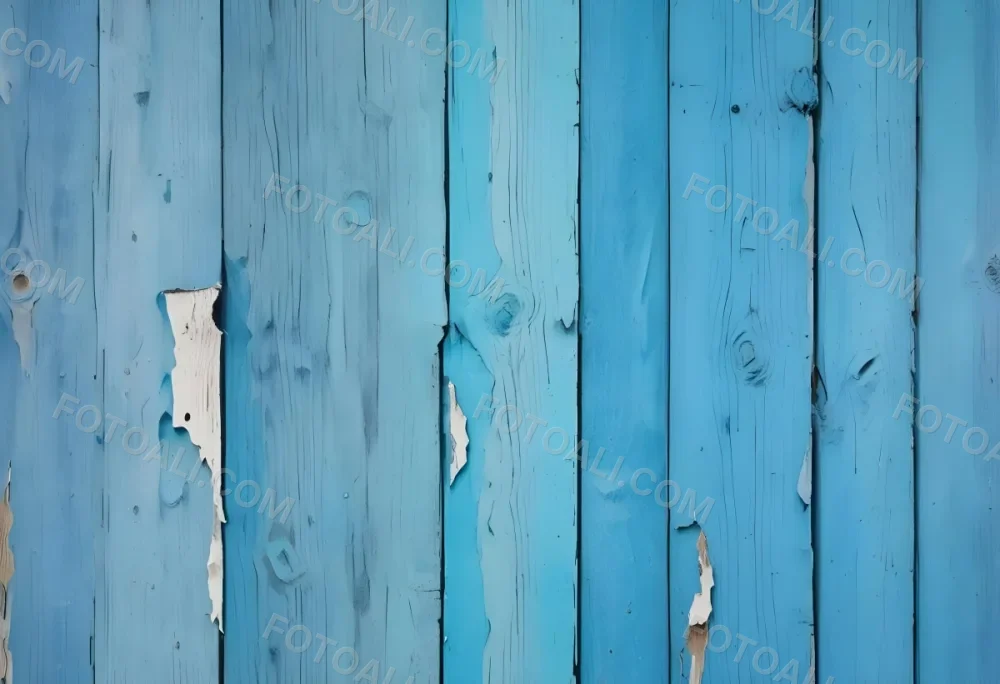 A Blue Wooden Wall With Peeling Paint The Wood Grain Is Visible The Paint Is Chipped And Faded The Background Is A Solid Blue Color 18 Efd7