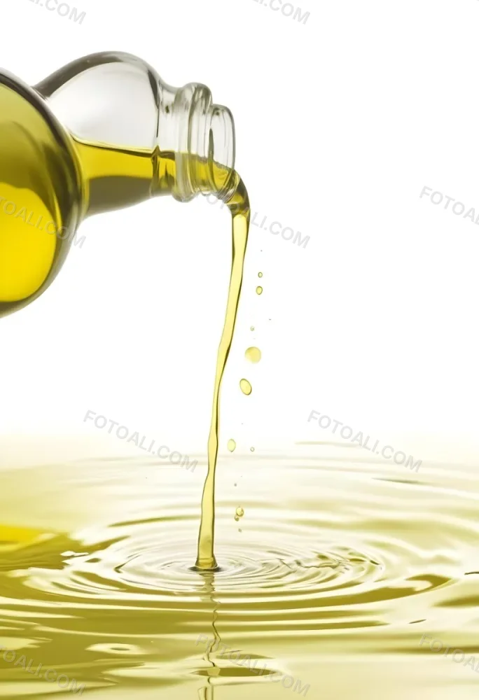 A Bottle Pouring Yellow Liquid Creating A Splash And Ripple Effect In The Water 11 882f