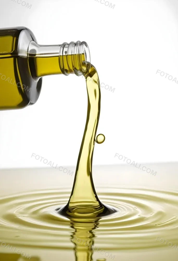 A Bottle Pouring Yellow Liquid Creating A Splash And Ripple Effect In The Water 2 Fb9d