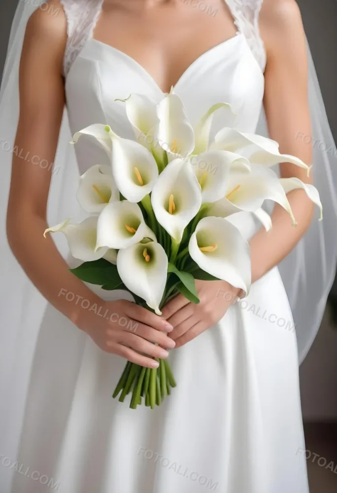 A Bouquet Of White Lily Of The Valley Flowers Held In A Person S Hands Against A Blurred Background 1 Ae17