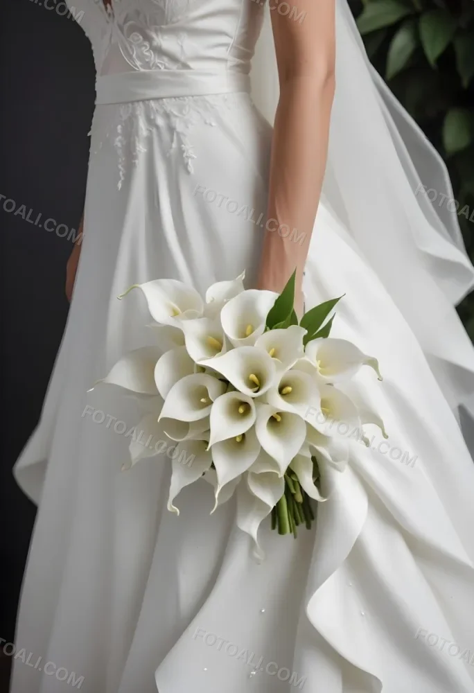 A Bouquet Of White Lily Of The Valley Flowers Held In A Person S Hands Against A Blurred Background 4 1cb6