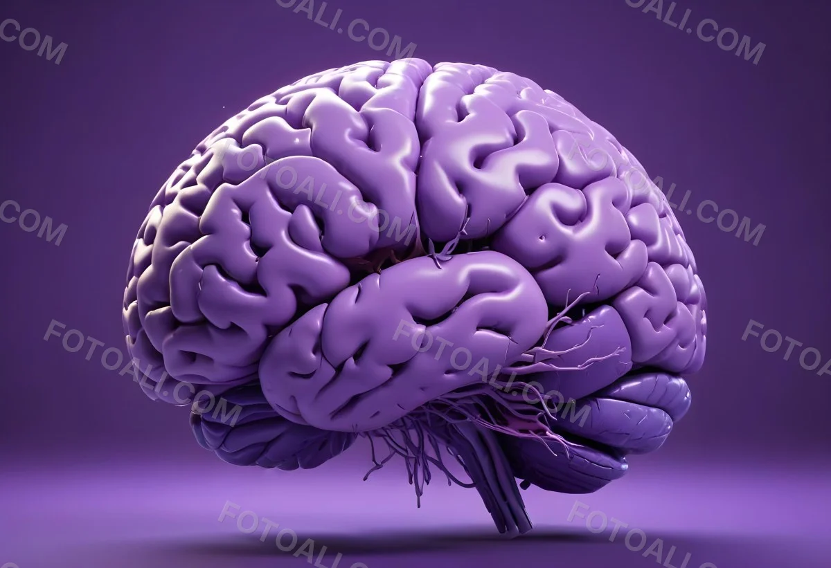 A Brain With A Neural Network Around It Purple Background Anatomical Detailed Intricate Realistic High Resolution Studio Lighting Clean 27 15d4