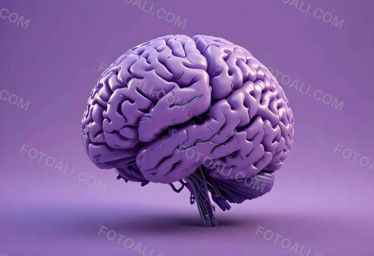 A Brain With A Neural Network Around It Purple Background Anatomical Detailed Intricate Realistic High Resolution Studio Lighting Clean 7 Bcba