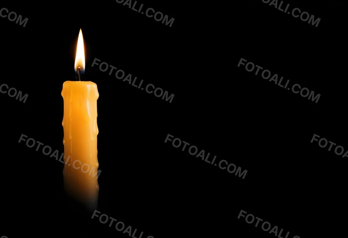 A Burning Candle With A Bright Flame The Wax Is Dripping Down The Side Casting A Warm Glow In A Dark Room 19 Eef8