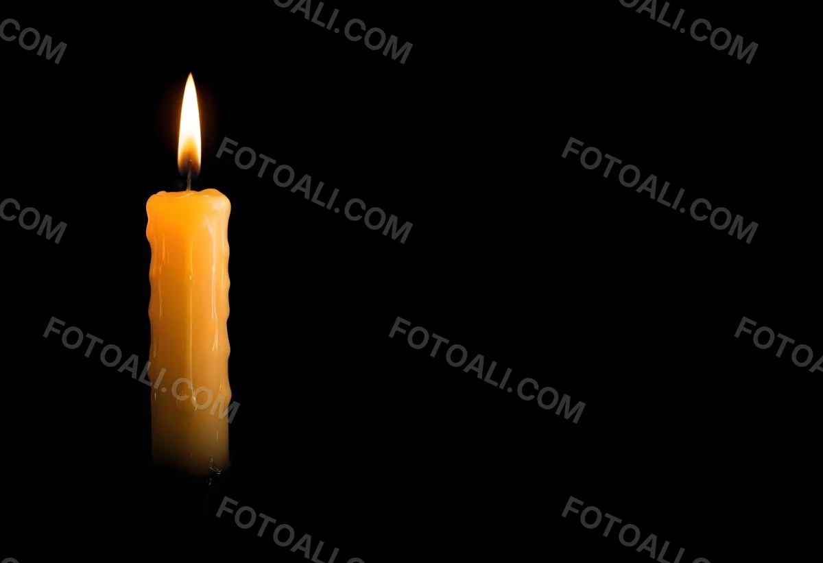A Burning Candle With A Bright Flame The Wax Is Dripping Down The Side Casting A Warm Glow In A Dark Room 2 2e68