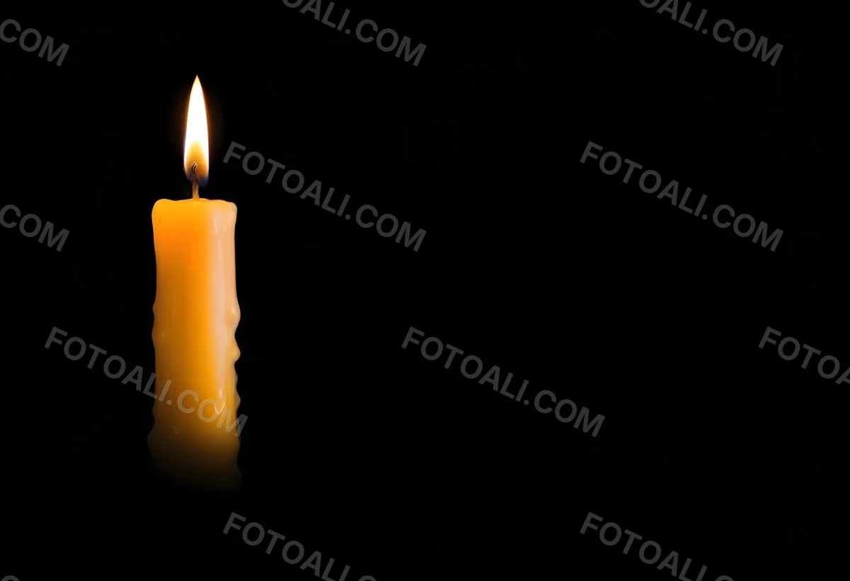 A Burning Candle With A Bright Flame The Wax Is Dripping Down The Side Casting A Warm Glow In A Dark Room 29 A8d2