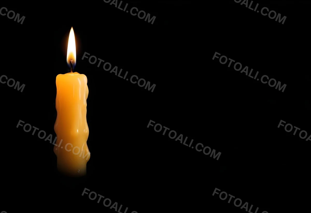 A Burning Candle With A Bright Flame The Wax Is Dripping Down The Side Casting A Warm Glow In A Dark Room 7 3827