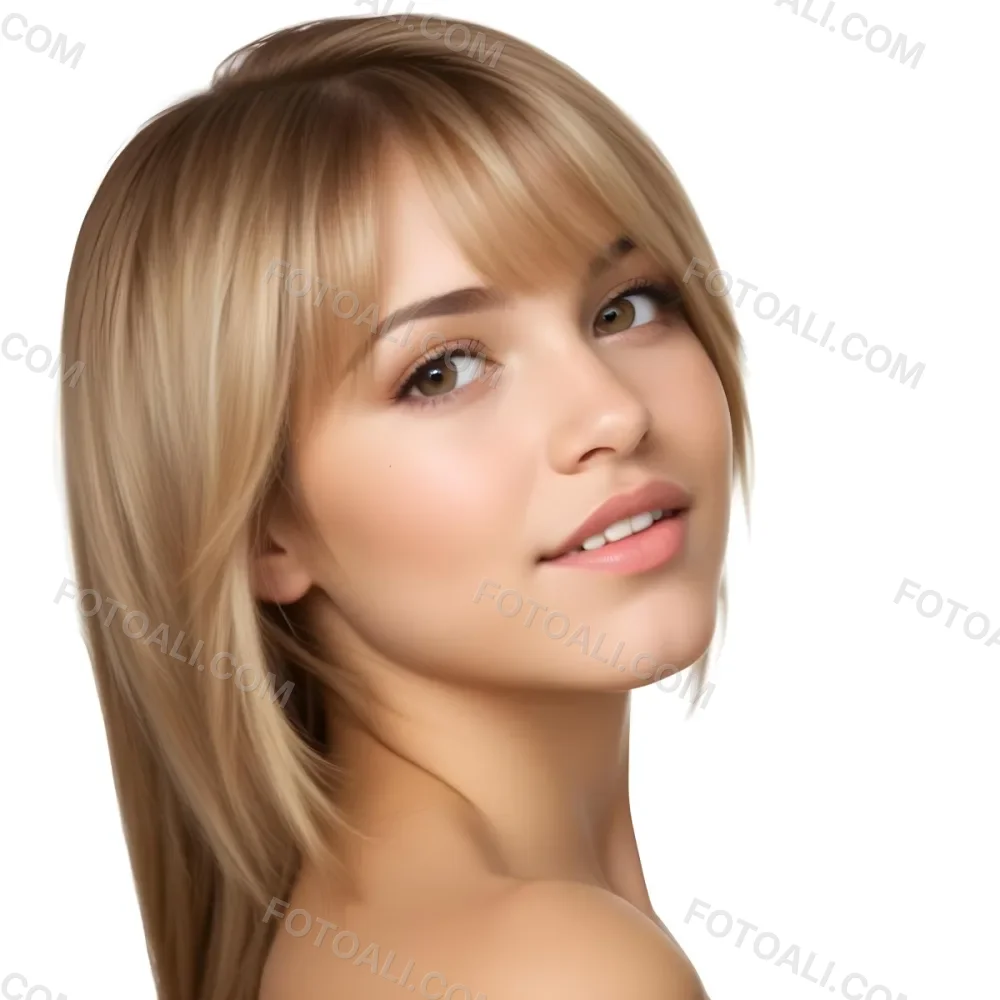 A Caucasian Woman 23 Years Old Light Skin Brown And Blonde Hair White Background 10 Dfc0