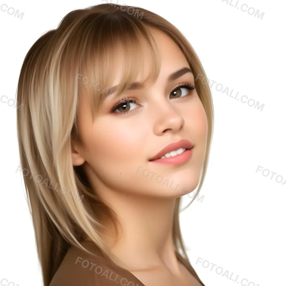 A Caucasian Woman 23 Years Old Light Skin Brown And Blonde Hair White Background 17 849f