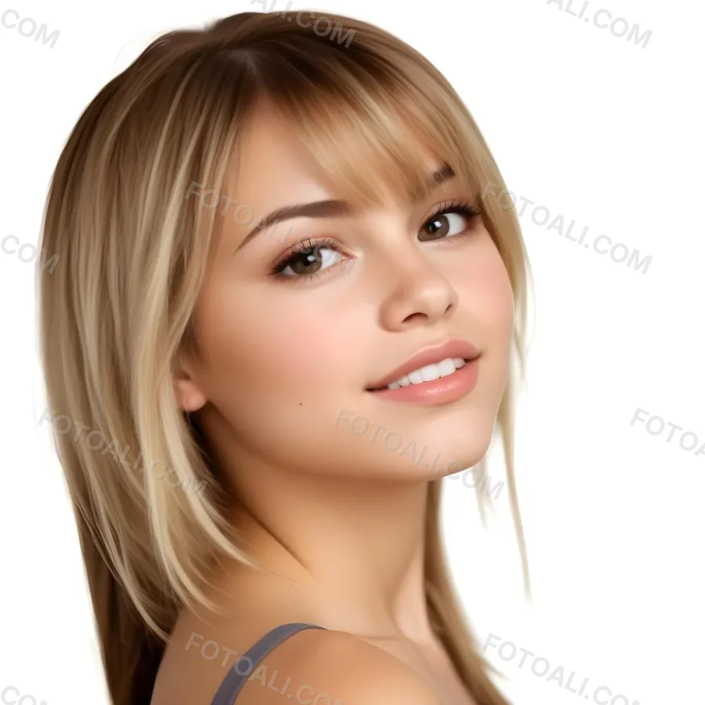 A Caucasian Woman 23 Years Old Light Skin Brown And Blonde Hair White Background 22 Af74