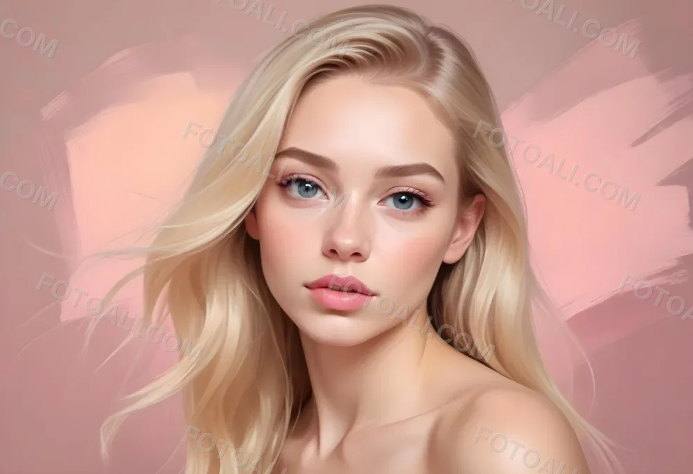 A Caucasian Woman 25 Years Old With Long Blonde Hair Light Skin And Light Pink Lips In A Studio With A Neutral Background 40 20f8