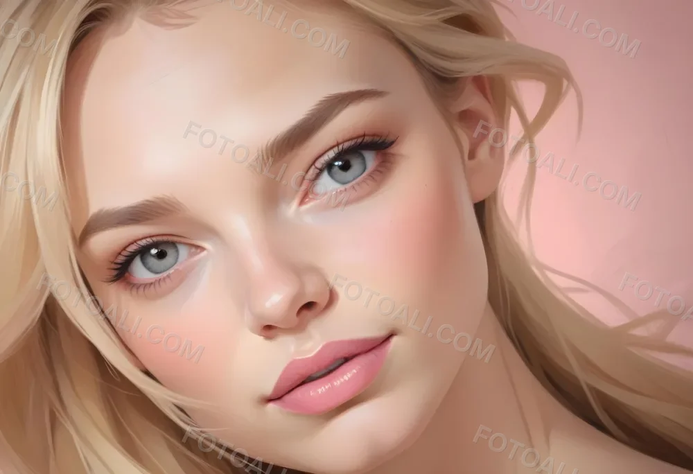 A Caucasian Woman 25 Years Old With Long Blonde Hair Light Skin And Light Pink Lips In A Studio With A Neutral Background 42 7d97