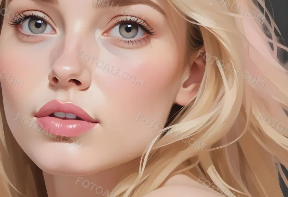 A Caucasian Woman 25 Years Old With Long Blonde Hair Light Skin And Light Pink Lips In A Studio With A Neutral Background 43 9011