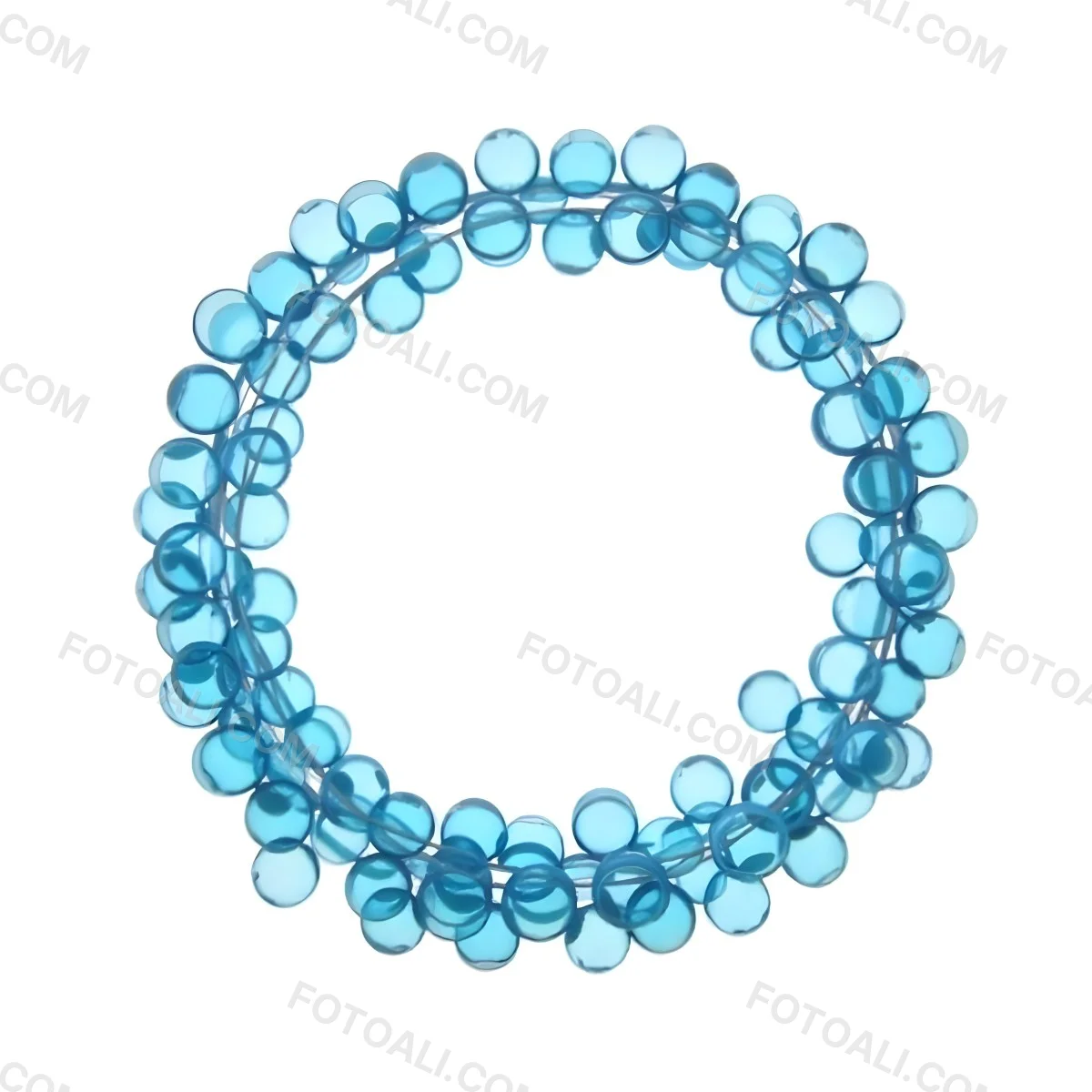 A Circular Arrangement Of Blue Gemstones Or Beads Against A White Background 12 597d