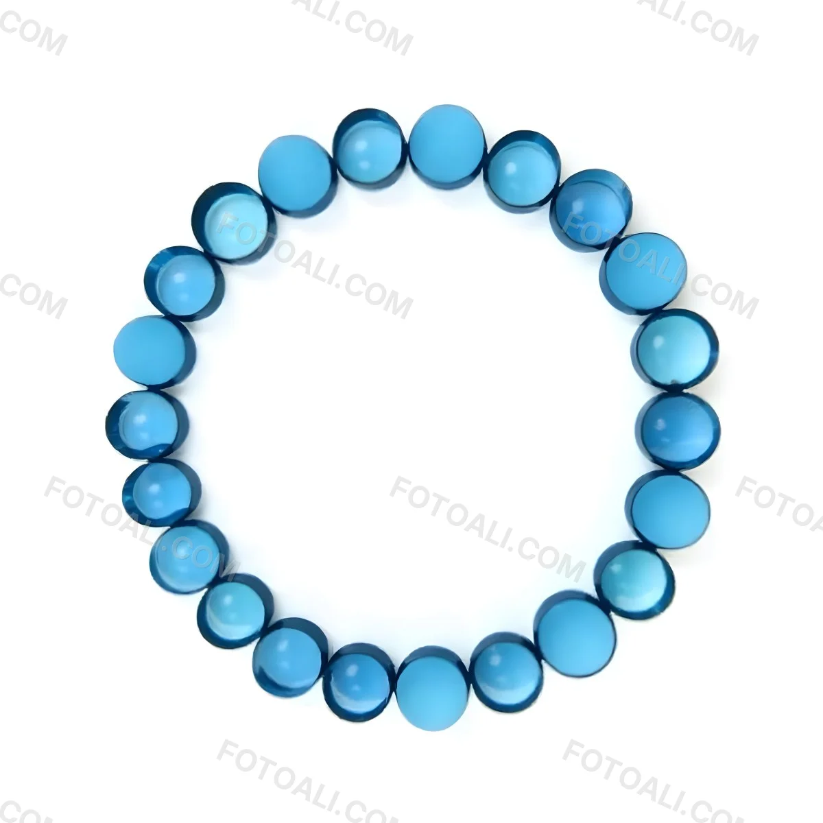 A Circular Arrangement Of Blue Gemstones Or Beads Against A White Background 2 238a