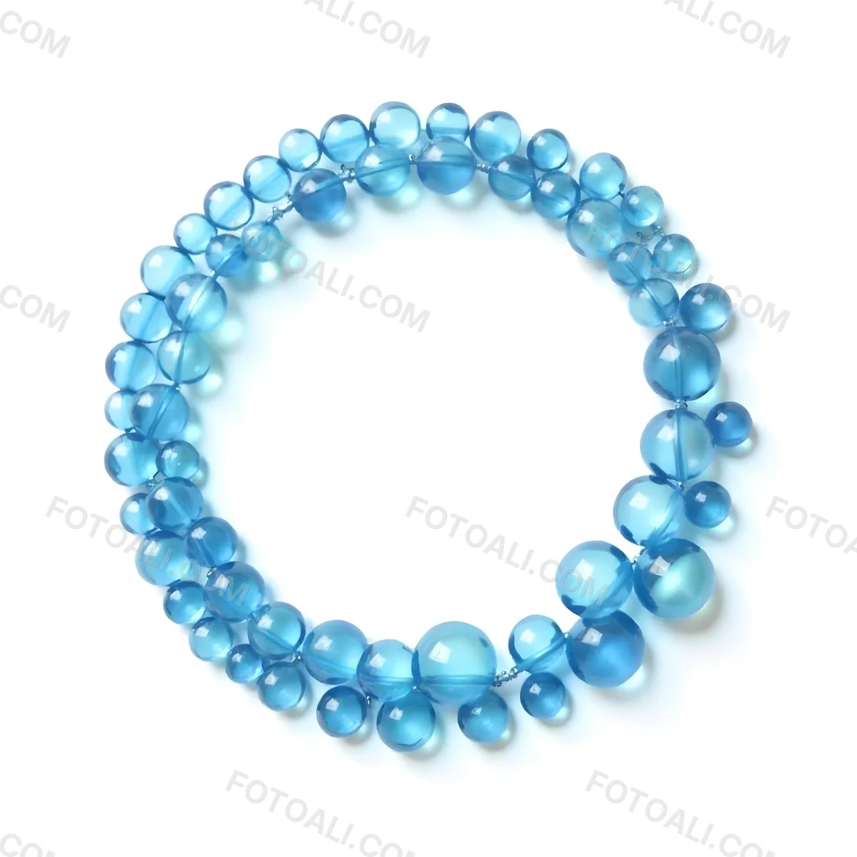 A Circular Arrangement Of Blue Gemstones Or Beads Against A White Background 6 5ab6