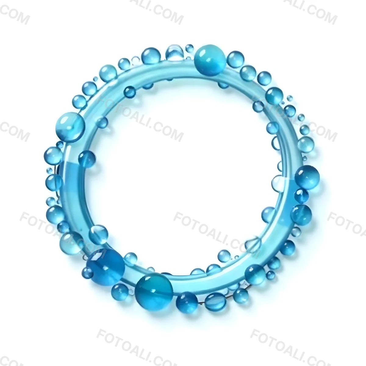 A Circular Arrangement Of Blue Gemstones Or Beads Against A White Background 8 B0b6