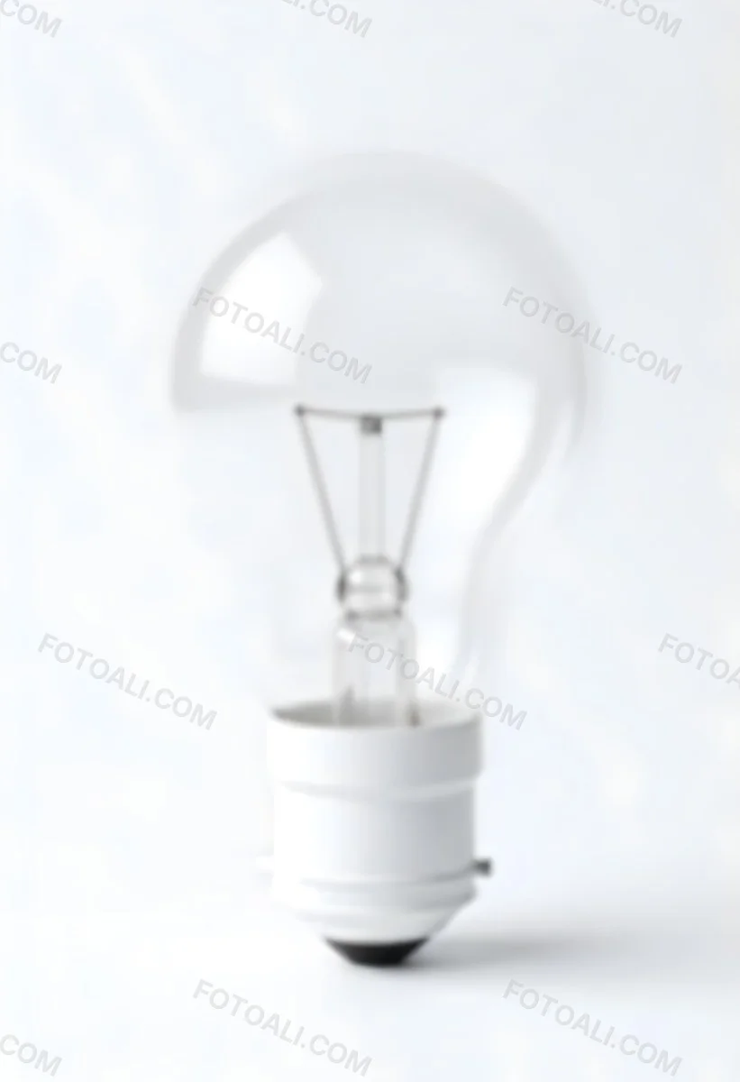 A Clear Light Bulb With Visible Filament And Internal Components Set Against A Plain White Background Showcasing A Clean And Minimalist Design 33 Ce37