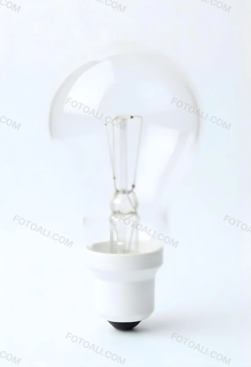 A Clear Light Bulb With Visible Filament And Internal Components Set Against A Plain White Background Showcasing A Clean And Minimalist Design 37 37ef