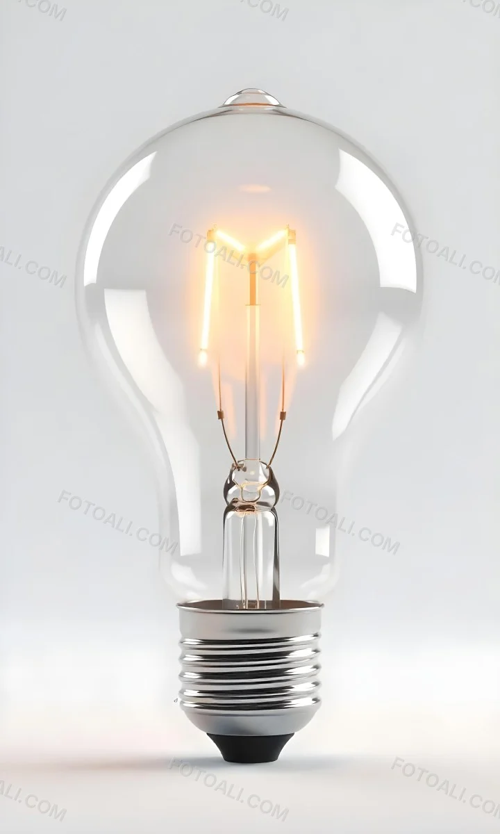 A Clear Light Bulb With Visible Filament And Internal Components Set Against A Plain White Background Showcasing A Clean And Minimalist Design 5 3f60