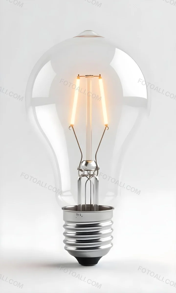 A Clear Light Bulb With Visible Filament And Internal Components Set Against A Plain White Background Showcasing A Clean And Minimalist Design 6 228c