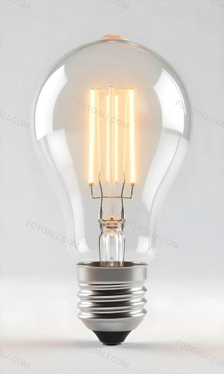 A Clear Light Bulb With Visible Filament And Internal Components Set Against A Plain White Background Showcasing A Clean And Minimalist Design 9 1350