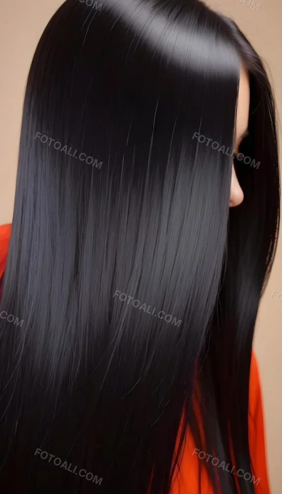 A Close Up Image Of Long Straight Black Hair With A Glossy Shiny Appearance 1 8d3a
