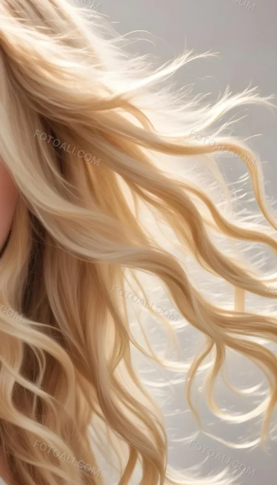 A Close Up Image Of Long Wavy Blonde Hair With Soft Sunlight Illuminating The Hair Against A Plain Background 6 Fd88