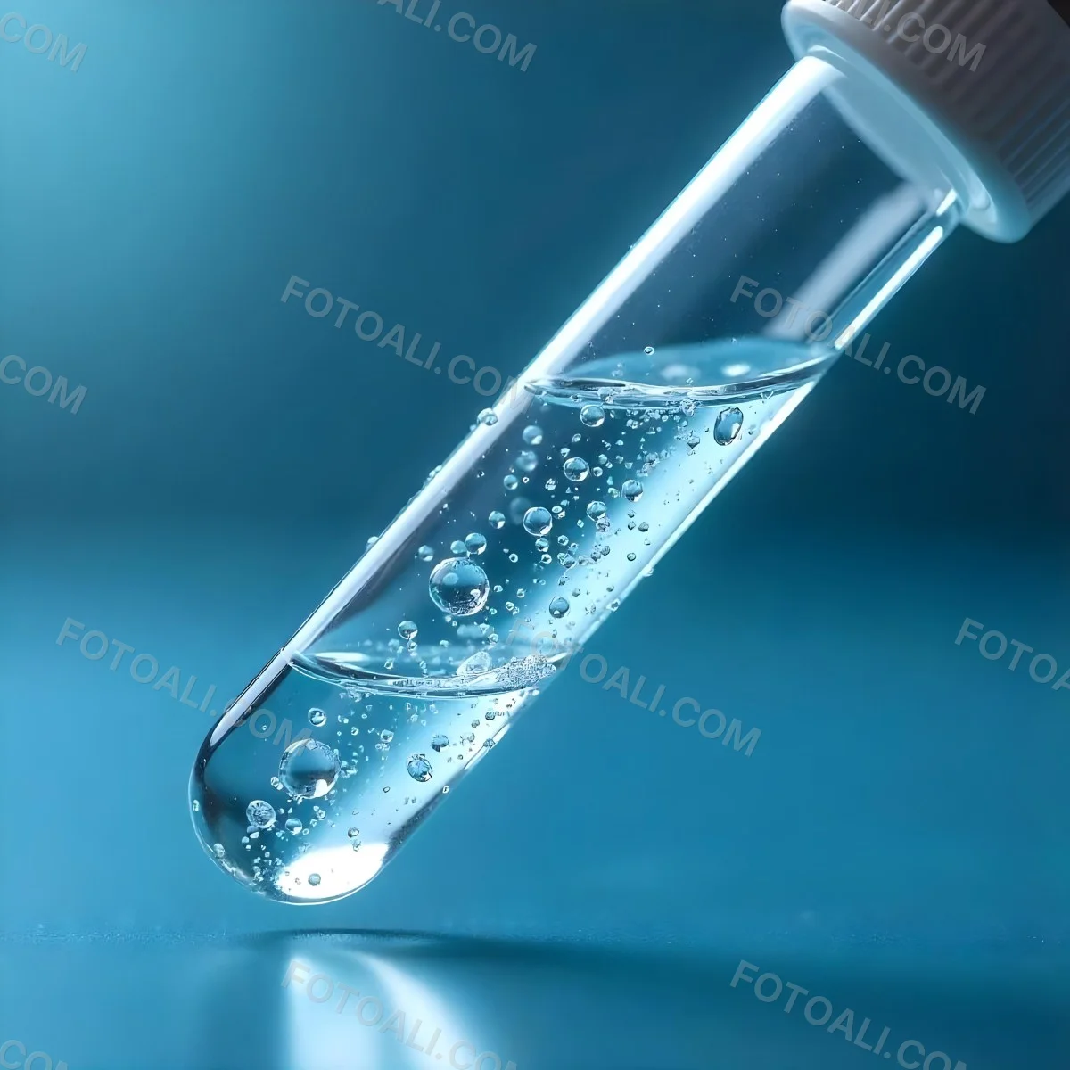 A Close Up Of A Glass Pipette With Water Droplets Against A Blue Background 11 Bd5a