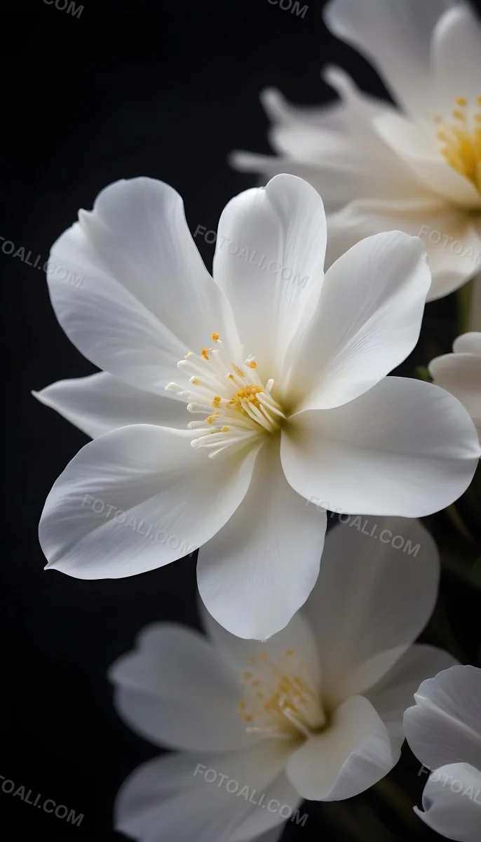 A Close Up Of A White Lily Flower With Delicate Translucent Petals Against A Dark Background 25 E2f9