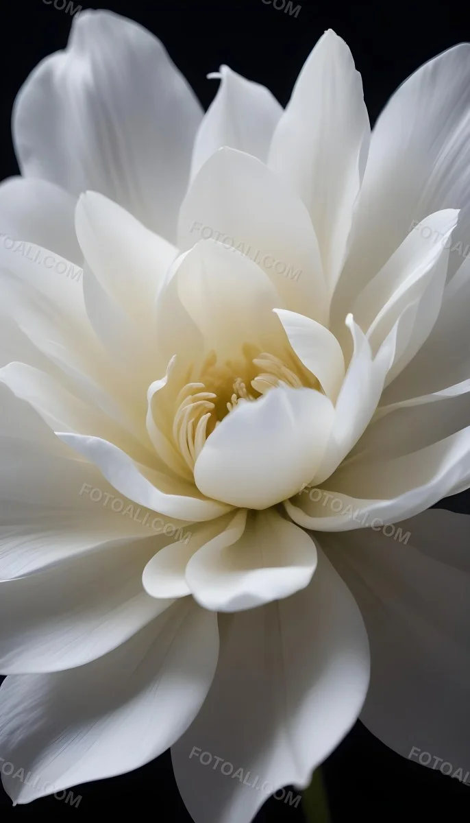 A Close Up Of A White Lily Flower With Delicate Translucent Petals Against A Dark Background 9 116a