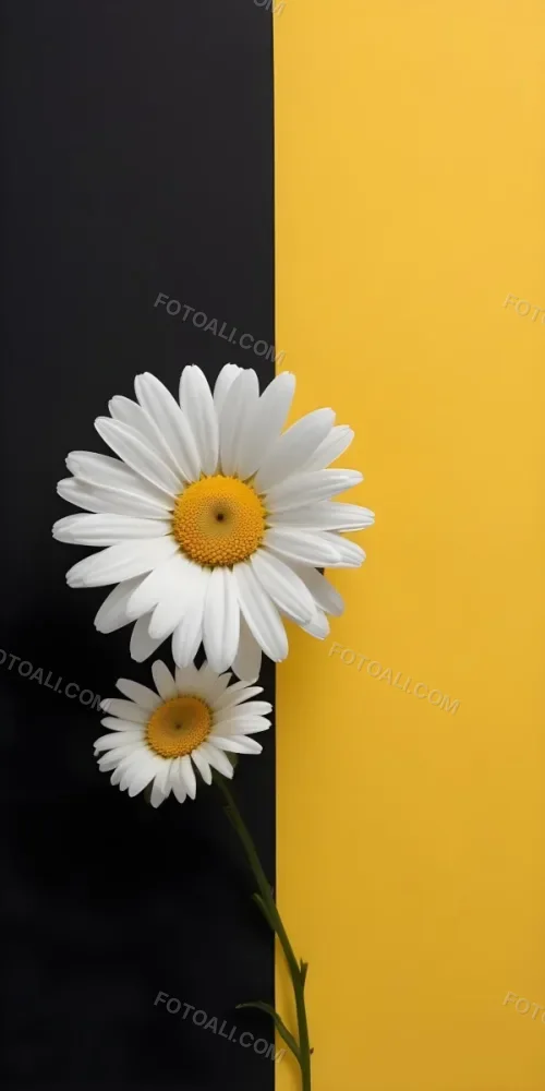 A Close Up Of White Daisy Flowers And Yellow Sunflowers Against A Dark Background 93 78e5